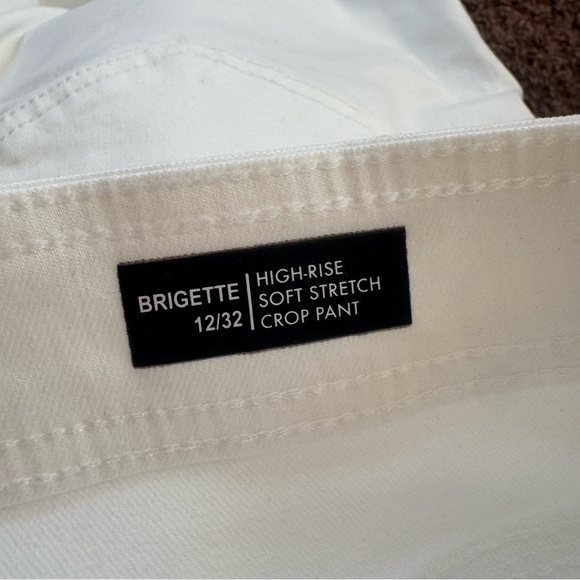 Buffalo David Bitton Brigette White High Rise Crop Wide-Leg Stretch Jeans 12 32 - Picture 7 of 11